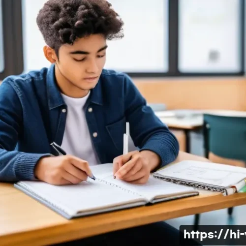 Home 24 수의학 학습 계획표 작성법 - **Prompt:** "A focused university student, 20-22 years old, male or female, with neat hair, dressed ...