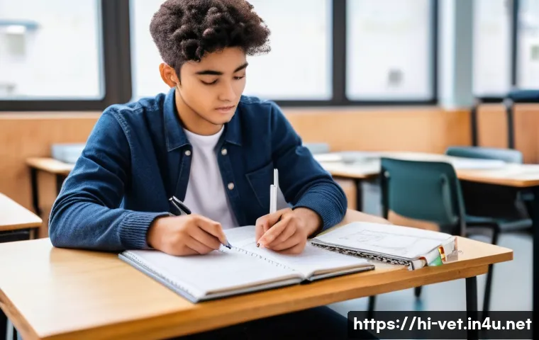 수의학 학습 계획표 작성법 - **Prompt:** "A focused university student, 20-22 years old, male or female, with neat hair, dressed ...